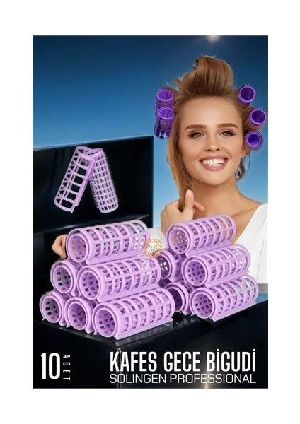 Turk Kafes Gece Bigudisi 2.5 cm 10 Adet Solingen Professional