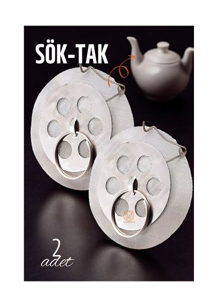 Turk Sök-Tak Demlik Içi Çay Filtresi Çay Süzgeci 2 Adet
