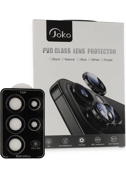 Samsung Galaxy S23 Ultra Pvd Metal Kamera Lens - SIYAH-(5796)