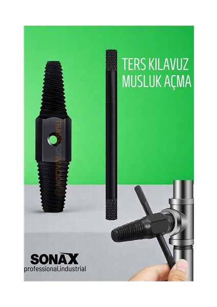 Hsnet Ters Kılavuz Hasarlı Musluk Boru Vana Kılavuz Seti Musluk Açma