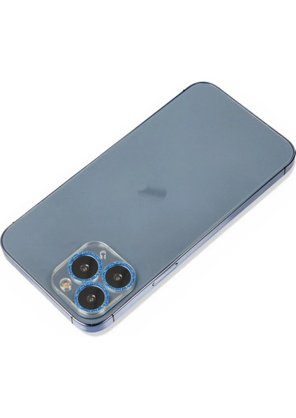 iPhone 11 Pro Shine Kamera Lens Koruma Cam - MAVI-(5796)