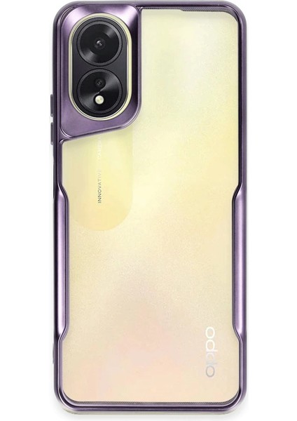 Buğz Newface Oppo A38 Kılıf Boyi Silikon Kapak - Derin Mor