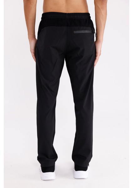 Esnek Hızlı Kuruyan File Panel Detaylı Fermuarlı Cepli Rahat Kalıp Düz Paça Eşofman Altı modelleri