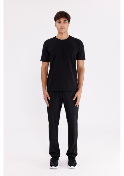 Esnek Hızlı Kuruyan File Panel Detaylı Fermuarlı Cepli Rahat Kalıp Düz Paça Eşofman Altı indirimleri