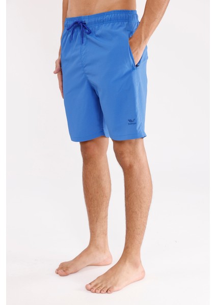 Pıtırcık Dokulu Hızlı Kuruyan Esnek Bel Kordonlu Fermuarlı Cepli Yan Yırtmaçlı Rahat Kalıp Şort fiyatları