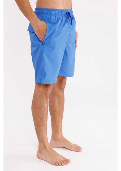 Pıtırcık Dokulu Hızlı Kuruyan Esnek Bel Kordonlu Fermuarlı Cepli Yan Yırtmaçlı Rahat Kalıp Şort fırsatları