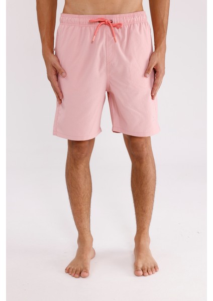 Pıtırcık Dokulu Hızlı Kuruyan Esnek Bel Kordonlu Fermuarlı Cepli Yan Yırtmaçlı Rahat Kalıp Şort