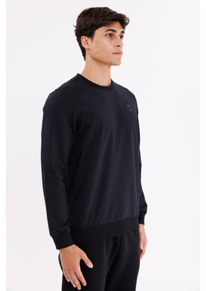 Minimal Logolu Bisiklet Yaka Ribana Manşetli Rahat Kalıp Mevsimlik Sweatshirt fırsatları