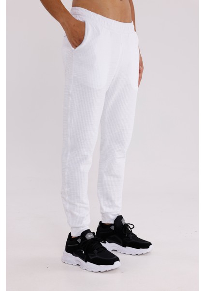 Petek Desenli Elastik Bel Yan Cepli Daralan Paça Spor Eşofman Altı fırsatları