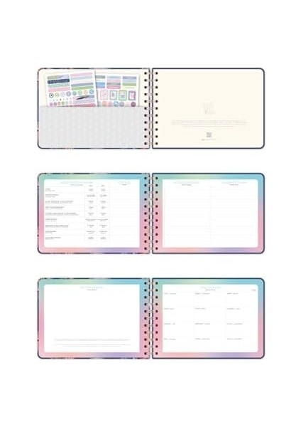 2026 Dikey Haftalık Ajanda - Yatay A5 Formda Spiralli Sert Kapak Haftalık Ajanda 21X15 cm Disco