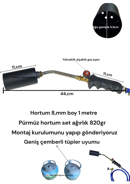 Küçük Tüp Pürmüzü Izolasyon Şaloma Ayarlı Güçlü Alevli Yak Yak Büyük Tüplere De Uygun Pürmüz fiyatları