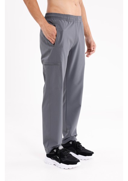 Fermuarlı Yan Cepli Baldır Fermuarlı Ek Cepli Esnek Bel Düz Paça Rahat Kalıp Spor Eşofman Altı fırsatları