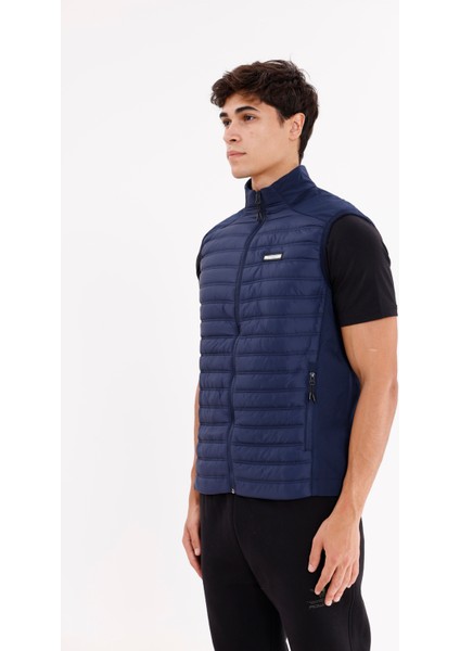 Hafif Dolgulu Su Itici Yüzeyli Softjel Yan Panelli Yüksek Yaka Tam Fermuarlı Çift Cepli Mevsimlik Yelek fiyatları