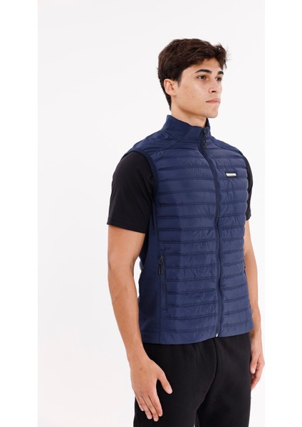 Hafif Dolgulu Su Itici Yüzeyli Softjel Yan Panelli Yüksek Yaka Tam Fermuarlı Çift Cepli Mevsimlik Yelek fırsatları