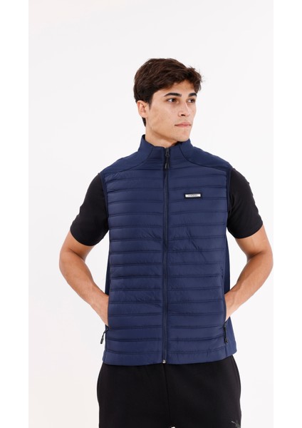 Hafif Dolgulu Su Itici Yüzeyli Softjel Yan Panelli Yüksek Yaka Tam Fermuarlı Çift Cepli Mevsimlik Yelek indirimleri