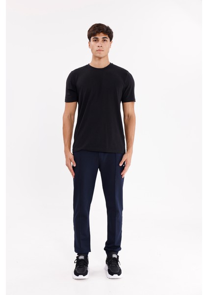 Ön Dikiş Detaylı Ayarlanabilir Kordonlu Esnek Bel Cepli Mevsimlik Konforlu Kesim Erkek Spor Eşofman Altı indirimleri