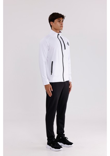 Dik Yaka Tam Fermuarlı Dalgıç Kumaş Su Itici Şerit Detaylı Cepli Rahat Kalıp Alt Üst Eşofman Takım Takım fırsatları