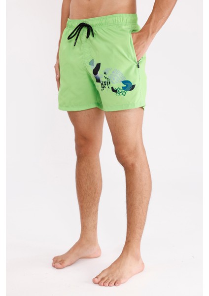 Dijital Desen Detaylı Fermuarlı Yan Cepli Ayarlanabilir Kordonlu Elastik Bel Hızlı Kuruyan Ağ Astar Destekli Kısa Paça Deniz Şortu fiyatları