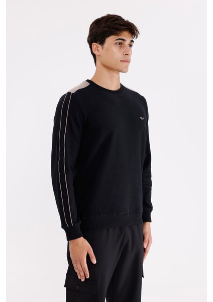 Selanik Doku Yumuşak Tutuşlu Rahat Kalıp Yuvarlak Yaka Esnek Manşetli Sweatshirt fırsatları