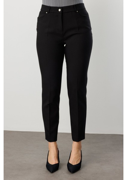 Kadın Büyük Beden Dar Paça Pantolon 1009 Siyah modelleri