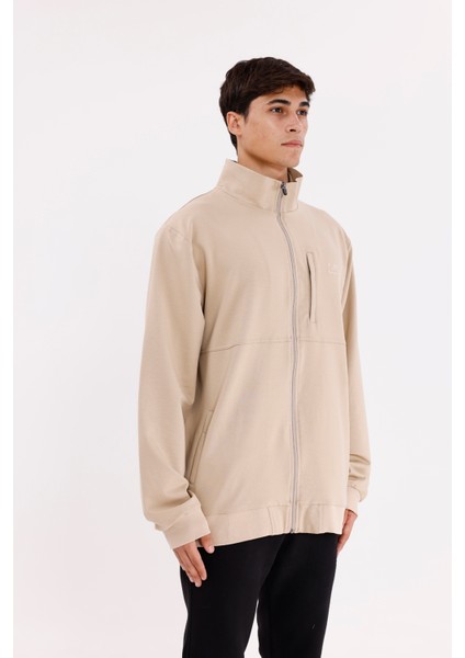 Üç Cepli Yaka Detaylı Fermuarlı Rahat Kesim Ribana Manşetli Mevsimlik Sweatshirt fırsatları