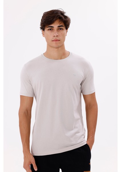 Rahat Kesim Pamuklu Bisiklet Yaka Basic Tişört indirimleri