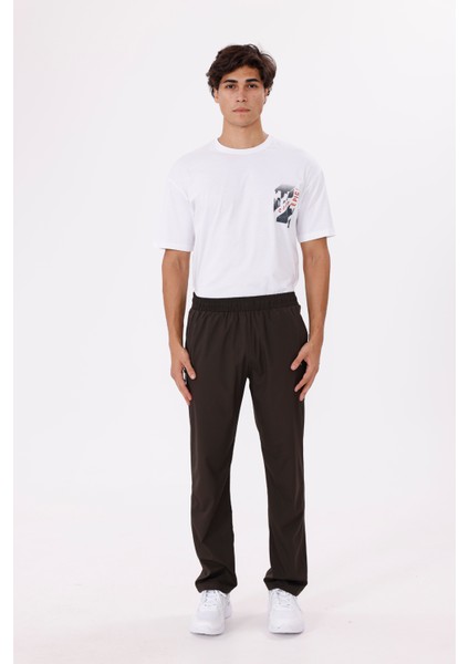 Esnek Streç Yapılı Fermuarlı Cepli Ayarlanabilir Kordonlu Lastik Bel Düz Paça Eşofman Altı