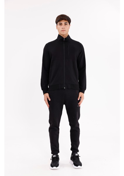 Üç Cepli Yaka Detaylı Fermuarlı Rahat Kesim Ribana Manşetli Mevsimlik Sweatshirt