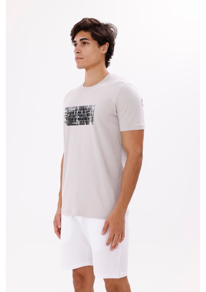 Baskı Detaylı Bisiklet Yaka Rahat Kalıp Kısa Kollu Günlük Kullanıma Uygun Tişört fiyatları