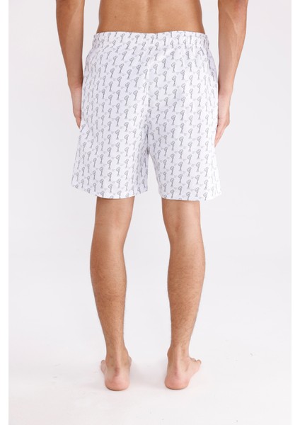 Dijital Desen Palermo Baskılı Hızlı Kuruyan Iç File Astar Yan Cepli Elastik Bel Ayarlanabilir Kordon Deniz Şortu modelleri