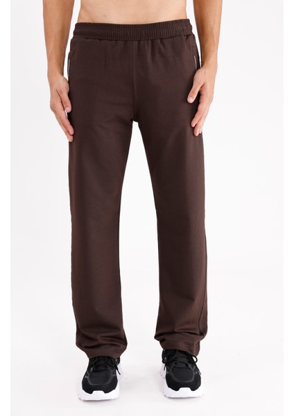 Fermuarlı Yan Cepli Esnek Belli Rahat Kalıp Düz Paça Eşofman Altı