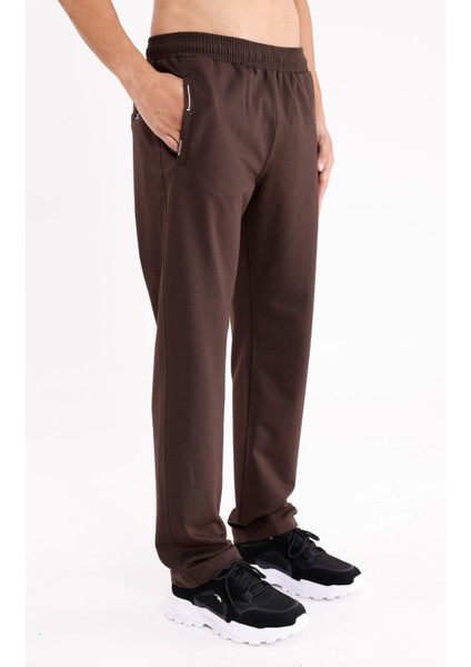 Fermuarlı Yan Cepli Esnek Belli Rahat Kalıp Düz Paça Eşofman Altı fırsatları