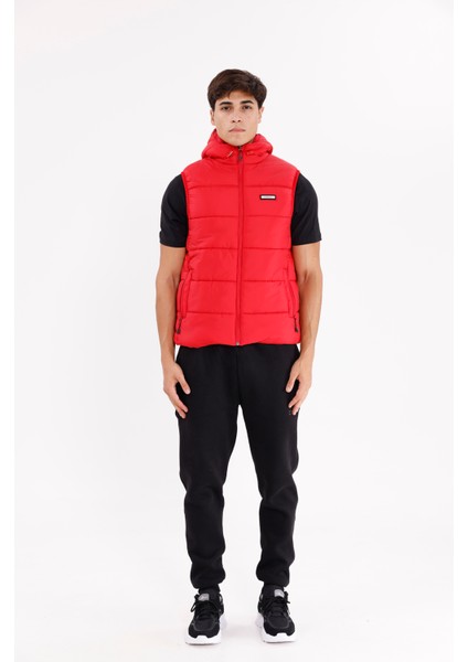 Tam Fermuarlı Ayarlanabilir Kapüşonlu Çok Cepli Rahat Kalıp Mevsimlik Şehir Stili Yelek