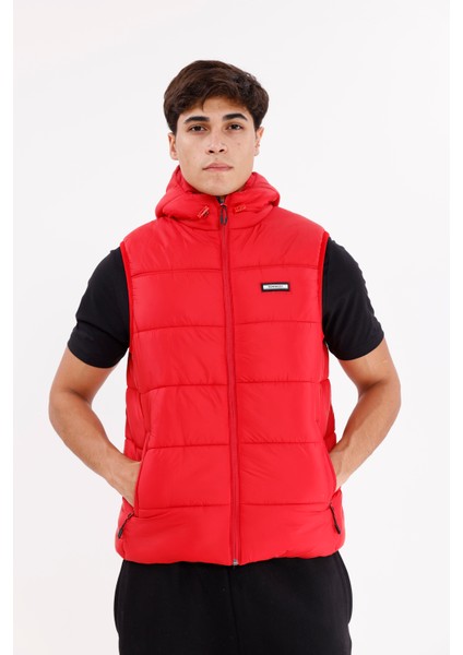 Tam Fermuarlı Ayarlanabilir Kapüşonlu Çok Cepli Rahat Kalıp Mevsimlik Şehir Stili Yelek indirimleri