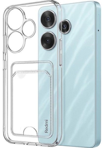 Buğz Newface Xiaomi Redmi 13 4g Kılıf Kart Şeffaf Silikon - Şeffaf