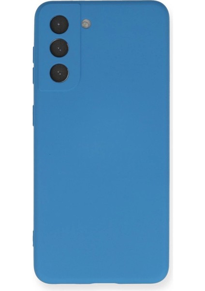 Buğz Samsung Galaxy S21 Fe Kılıf Nano Içi Kadife Silikon - Mavi