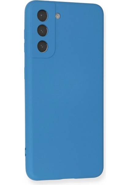 Buğz Samsung Galaxy S21 Fe Kılıf Nano Içi Kadife Silikon - Mavi fiyatları