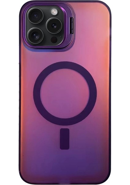 Buğz Newface Iphone 15 Pro Max Primera Magsafe Standlı Kapak - Derin Mor