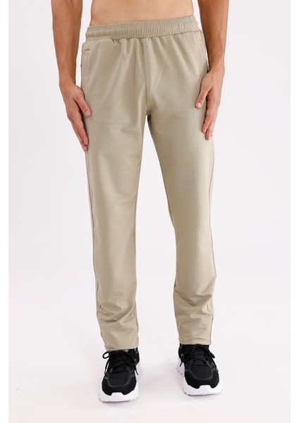 Esnek Bel Lastikli Yan Cepli Düz Paça Mevsimlik Eşofman Altı