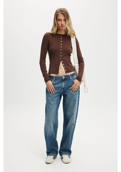 Acı Kahve Slim Fit Düğmeli Kadın Hırka MG2580 fiyatları