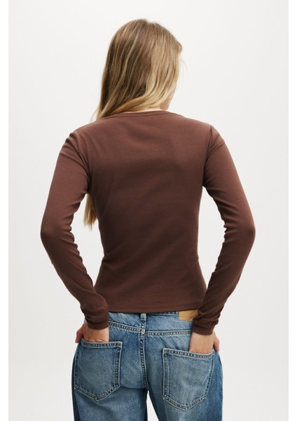 Acı Kahve Slim Fit Düğmeli Kadın Hırka MG2580 modelleri