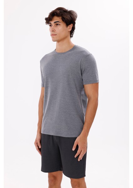 Merserize Pamuk Bisiklet Yaka Kısa Kollu Rahat Kalıp Tişört fiyatları