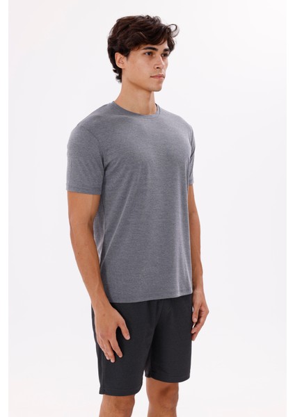 Merserize Pamuk Bisiklet Yaka Kısa Kollu Rahat Kalıp Tişört fırsatları