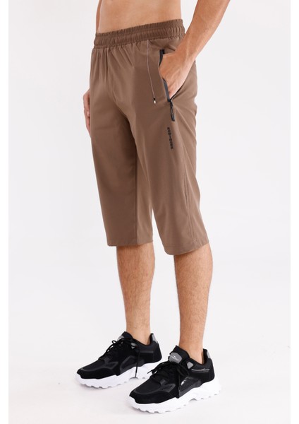 Esnek B Streç Kumaşlı Fermuarlı Cepli Elastik Bel Diz Altı Boy Rahat Kalıp Kapri fiyatları