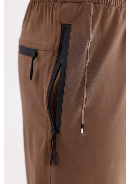 Esnek B Streç Kumaşlı Fermuarlı Cepli Elastik Bel Diz Altı Boy Rahat Kalıp Kapri indirimleri