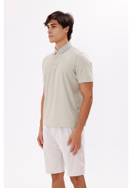 Merserize Yüzeyli Hafif Parlak Görünümlü Düğmeli Kısa Kollu Rahat Kalıp Polo Yaka Tişört fiyatları