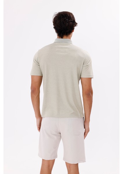 Merserize Yüzeyli Hafif Parlak Görünümlü Düğmeli Kısa Kollu Rahat Kalıp Polo Yaka Tişört fırsatları