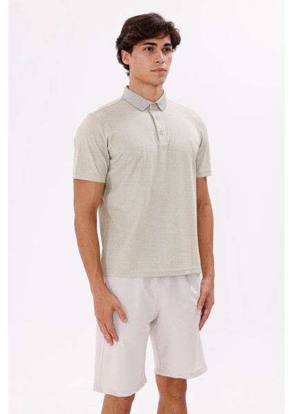 Merserize Yüzeyli Hafif Parlak Görünümlü Düğmeli Kısa Kollu Rahat Kalıp Polo Yaka Tişört indirimleri