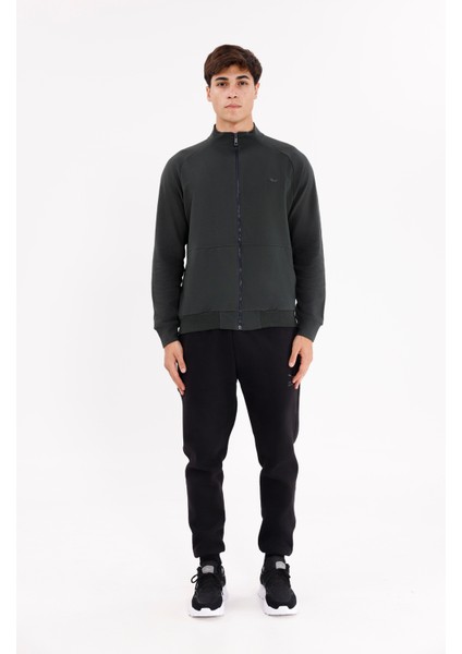 Çizgili Yüzey Efektli Rahat Kesim Yarım Düğmeli Mevsimlik Polo Yaka Tişört