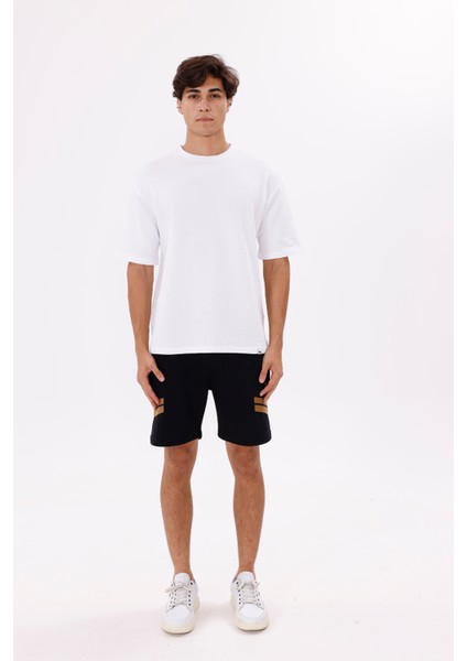 Bisiklet Yaka Yumuşak Dokulu Pamuklu Rahat Kalıp Sade Düz Tişört